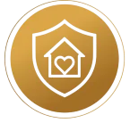 Ícone da fase 4: escudo com casa e coração
